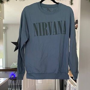 NIRVANA Blue Crewneck Sweater
